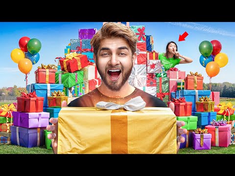 Surprising My Boyfriend With 100 Gifts On His Birthday! 🎉