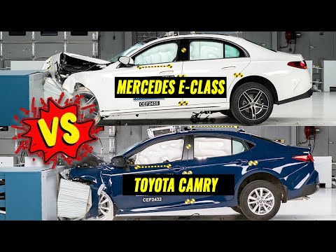 Toyota Camry vs Mercedes E-Class in Crash Test | Who’s Safer?