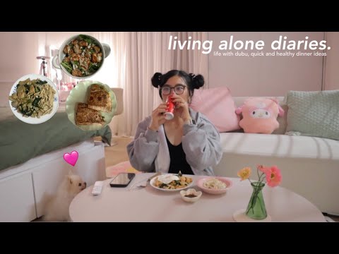 vlog ♡ working 7x a week, easy & healthy dinner ideas and life with dubu 🐶🐾🍃