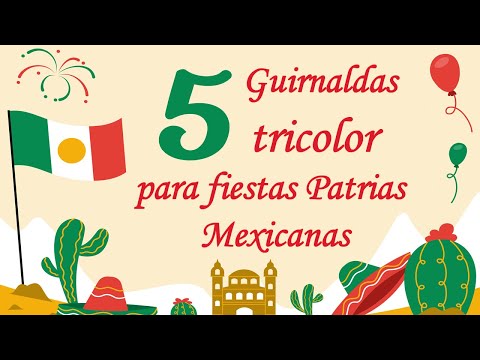 5 Adornos fáciles para FIESTAS PATRIAS | Guirnaldas tricolor | Decoración para el 16 de septiembre