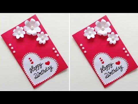 DIY - Beautiful Handmade Birthday greeting card idea // Happy Birthday card // Birthday gift idea