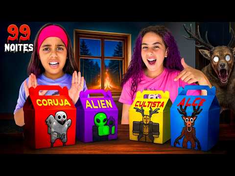 COMPREI CAIXAS DO 99 NOITES NA FLORESTA DO ROBLOX