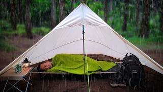 NON-STOP HEAVY RAIN‼️ STRUGGLE OF SETTING UP A TENT WITH FLYSHEET