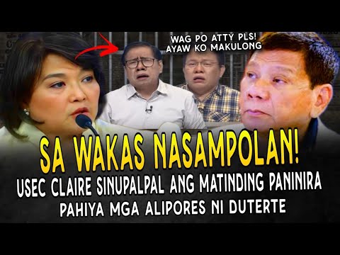 Usec CLAIRE CASTRO Kinastigo DUTERTE Alipores matapos ang PANINIRA? Grabe NAKAHANAP ng KATAPAT