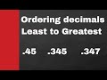 Ordering Decimals from Least to Greatest