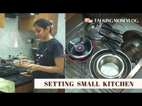 Temporary Kitchen Organization | New City Vlog | Cooking and Setting up Small Kitchen