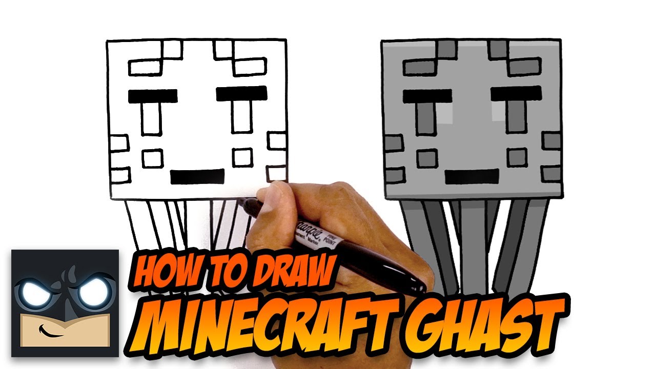 Minecraft - How to Draw A Ghast