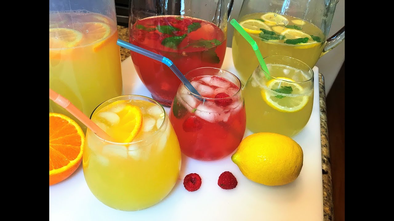 ДОМАШНИЙ ЛИМОНАД ОСВЕЖАЮЩИЙ. Три Разных Вкуса. LEMONADE, Three Flavors.