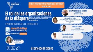 Panel 03: Rol de las organizaciones de la diáspora frente a los procesos de regularización