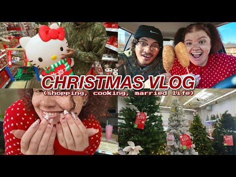 CHRISTMAS VLOG 🎄 shopping, eating, christmas decor, married life | vlogmas day 6