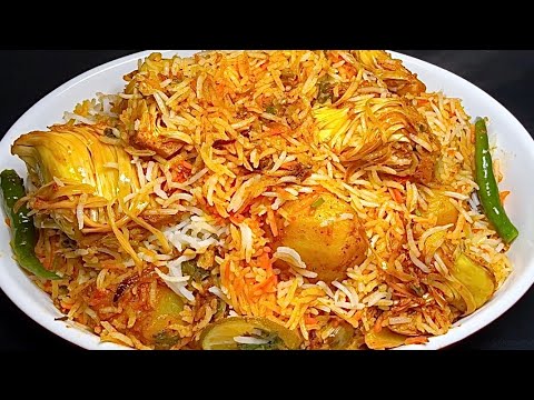 रेस्टोरेंट स्टाइल हैदराबादी वेज दम बिरयानी - कटहल दम बिरयानी | Hyderabadi Veg ( Kathal) Dum Biryani