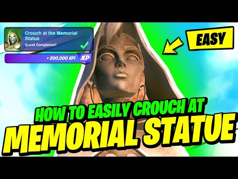 How to EASILY Crouch At The Memorial Statue - Fortnite Dr Doom Quest