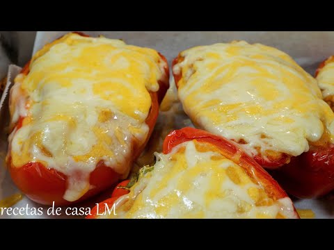 LOS PIMIENTOS RELLENOS MÁS RICOS Y DELICIOSOS DEL MUNDO ENTERO receta fácil y rápida