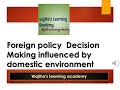 Foreign Policy Decision-Making Concepts