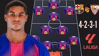 🚨 BARCELONA VS SEVILLA 🔥 BARCELONA PREDICTED LINEUP ✅ LA LIGA MATCH 