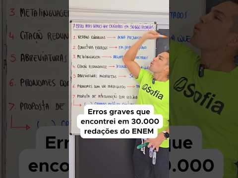 Erros graves que encontrei em 30.000 redações do ENEM