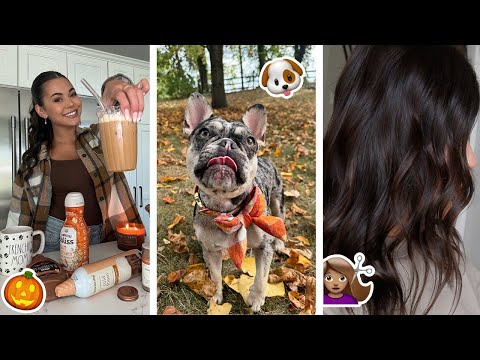 Fall Vibes: My Makeup Routine, Cozy Coffee Drinks, Hair Transformation & Creamy Pasta Recipe!