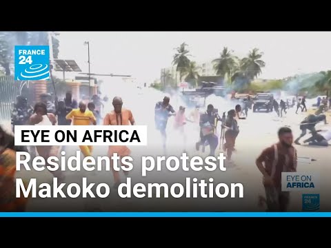 YouTube video thumbnail: Nigerian Police Fire Tear gas, Injuring Protester in Lagos Floating Slum Protests
