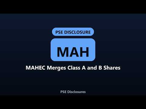 MAH: MAHEC Merges Class A and B Shares #Shorts