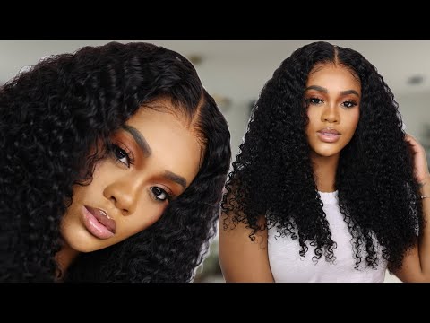 Most Invisible Lace! Super Natural Defined Curls | Bomb Curly Frontal Wig Install | West Kiss Hair