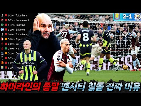 '12전 9패' 펩의 맨시티 축구 멸망한 진짜 이유 (빌라전 패배 전술분석)