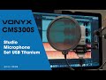 Vonyx CMS300S USB Condenser Studio Microphone Set, Silver