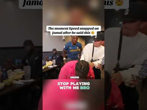The moment Speed snapped on Jamal after he said this 🤯 #ishowspeed #wspeed #shorts
