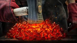 From 150 Steel Bolts to a Damascus Feather Knife
