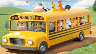 신나는 동물 학교 스쿨버스 동요 노래 ~ 율동 동요 시리즈 Yellow School Bus Animals School Nursery Rhymes