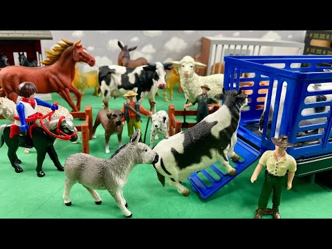 COW, HORSE, GOAT, SHEEP, ROOSTER, CART, TRACTOR, PLAYMOBIL / CAVALO, VACA, BOI, PORCO, JUMENTO