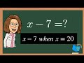 Evaluating Algebraic Expressions and Operations