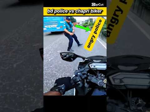 angry bd police vs chapri biker #ktm #shortvideo #shorts #viralvideo #rider #farhadvlogff