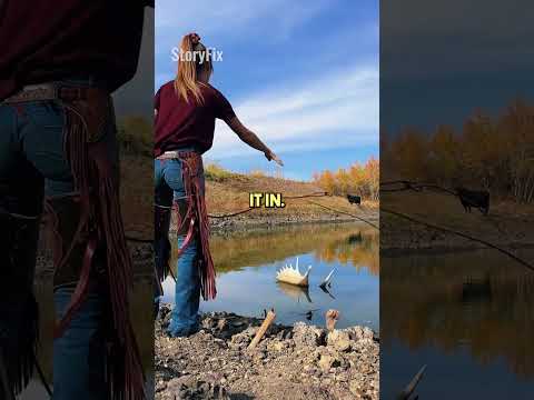 Woman Finds Moose Skeleton In Lake #shorts