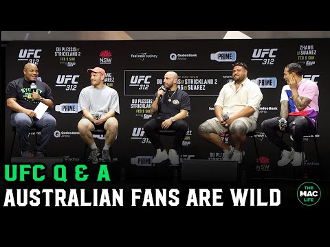 UFC Q&A: Volkanovski, Oliveira, Cormier answer crazy Australian fans