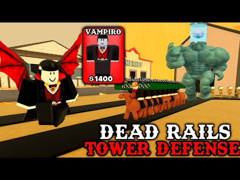 ¡Conseguí el Vampiro Mítico y Derroté al Tesla en Dead Rails Tower Defense! Roblox