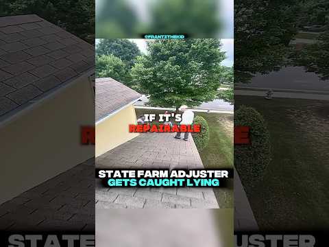 STATE FARM ADJUSTER GETS CAUGHT LYING 😳 #shorts