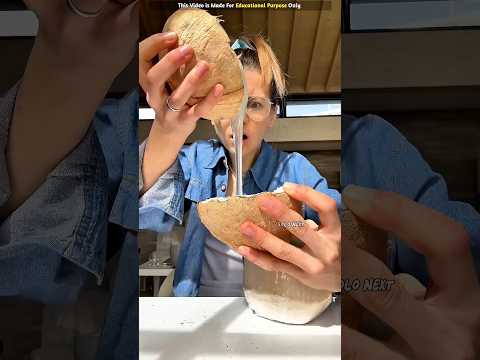 Jelly Inside a Coconut?! | Makapono Coconut 😱 #shorts #ytshorts