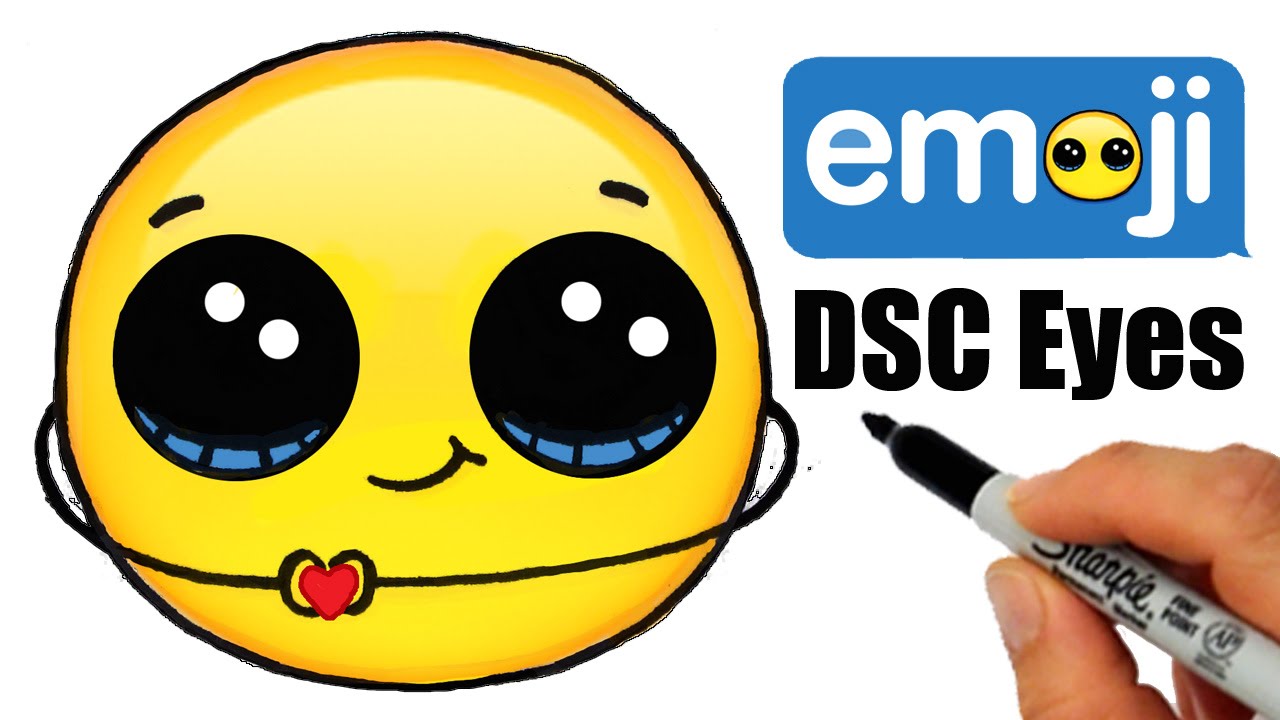 Thankful Emoji - How to Draw- Draw So Cute Eyes step by step EASY