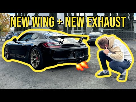 MY PORSCHE 981 CAYMAN S GETS SUPERCAR SOUND AND BIG WING!