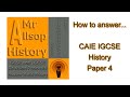Effective Planning for Paper 4 Responses