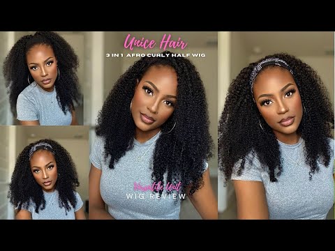No Lace!!! All hair types , Beginner Friendly Flip Over Wig🔥 3 IN 1 HALF WIG || UNICE HAIR
