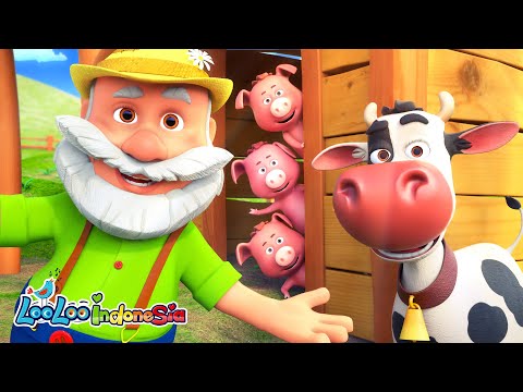 🐄 Lagu Hewan Ternak Anak: Om Mac Donald Bernyanyi | LooLoo Kids Bahasa Indonesia
