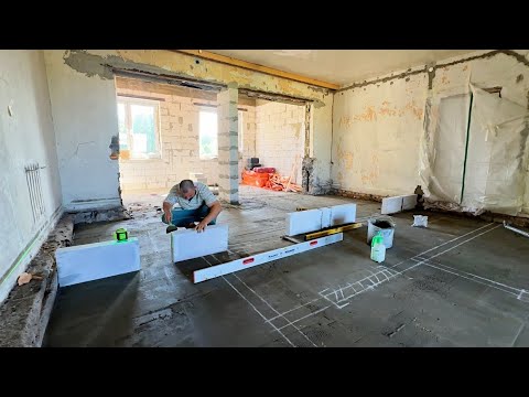 Возводим стены. Начинаем строить новый дом. Нам привезли сено. Жизнь простых людей в деревне.