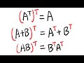 Matrix Transpose Properties and Operations