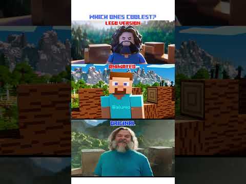 Lego vs Animated vs Original, which is best? #minecraft #minecraftmovie #animation #movie