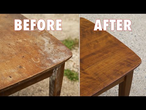 The Filthiest Mid Century Table Gets Refinished | Furniture Restoration & Repair