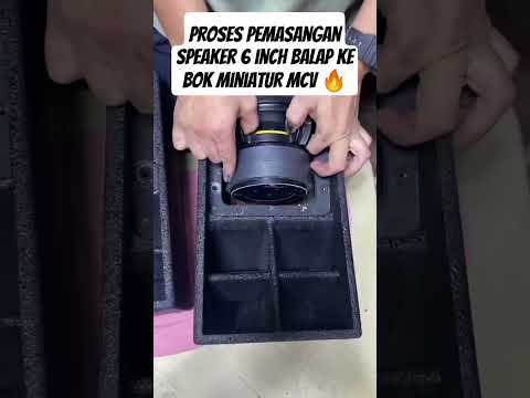 Proses pemasangan speaker 6 inch ke bok mcv mini. #proses #miniatursound #mcv #soundbattle #sound