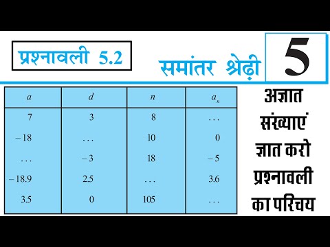 समान्तर श्रेढ़ी | Exercise 5.2 | Arithmetic Progression | Class 10 Maths | Part 1