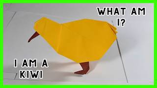 ⩥ Cómo hacer un KIWI de ORIGAMI