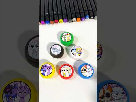 Making blind boxes with clay#clay #sprunki #diy#lego